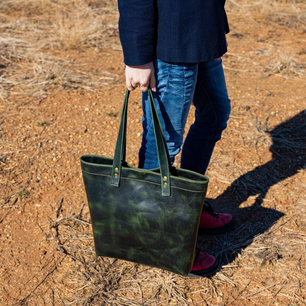 
                      
                        Milwaukee Leather Tote Bag - Green Tote Bag - olpr.
                      
                    