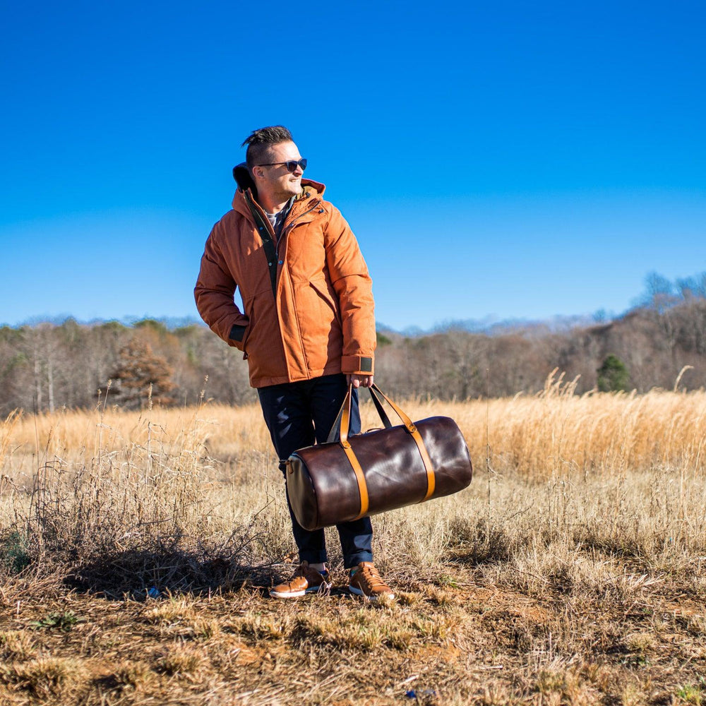 
                      
                        Milwaukee Brown Leather Travel Bag Weekend Bag - olpr.
                      
                    