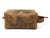 Milwaukee Leather Dopp Kit with Handle - Chocolate Toiletry Bag - olpr.
