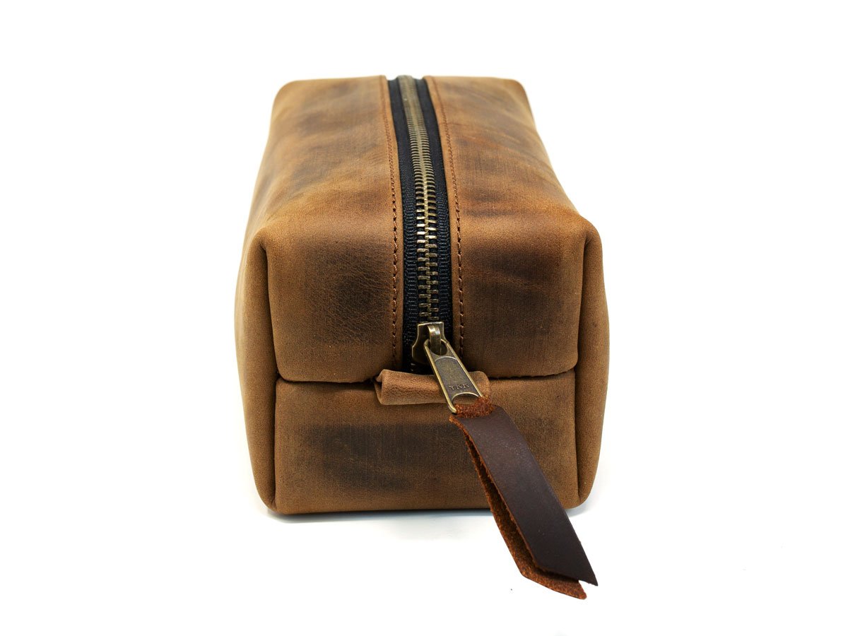 Milwaukee Leather Dopp Kit - Chocolate Toiletry Bag - olpr.