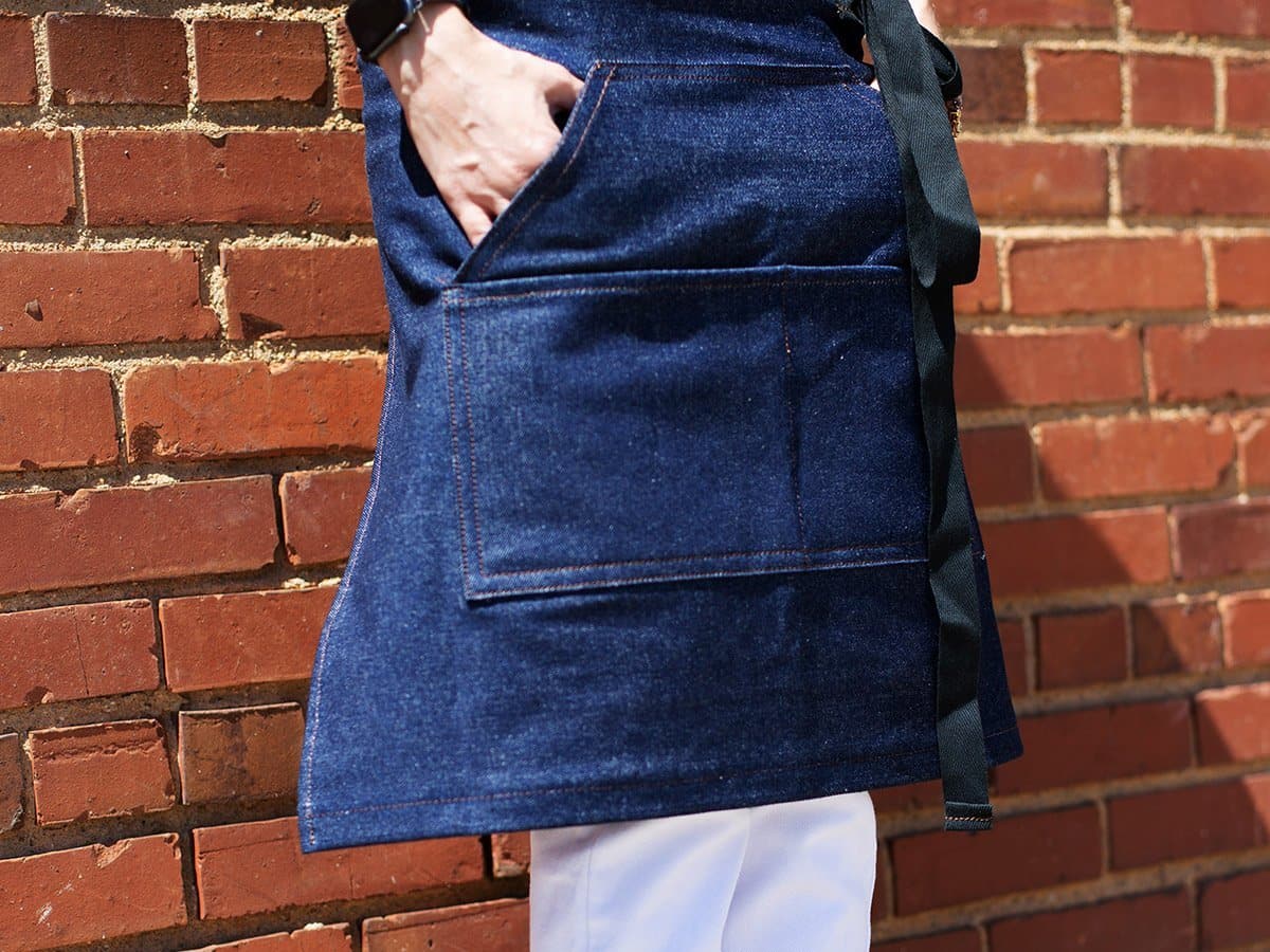 Waiters Waist Apron of Denim - Blue Apron - olpr.