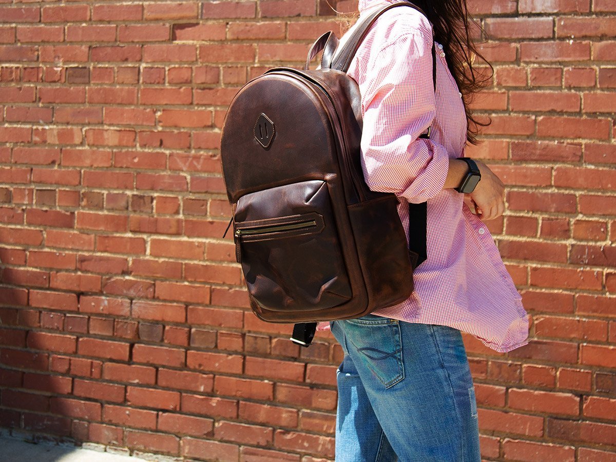 chestnut dublin leather backpack Milwaukee Leather Backpack City
