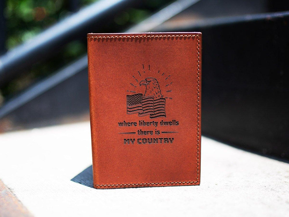 Leather Passport Holder With Engraving Cover - olpr.