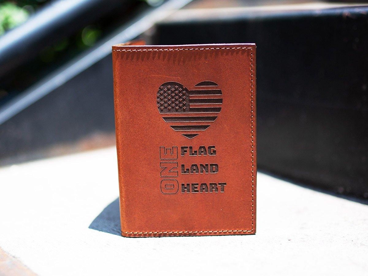 Leather Passport Holder With Engraving Cover - olpr.
