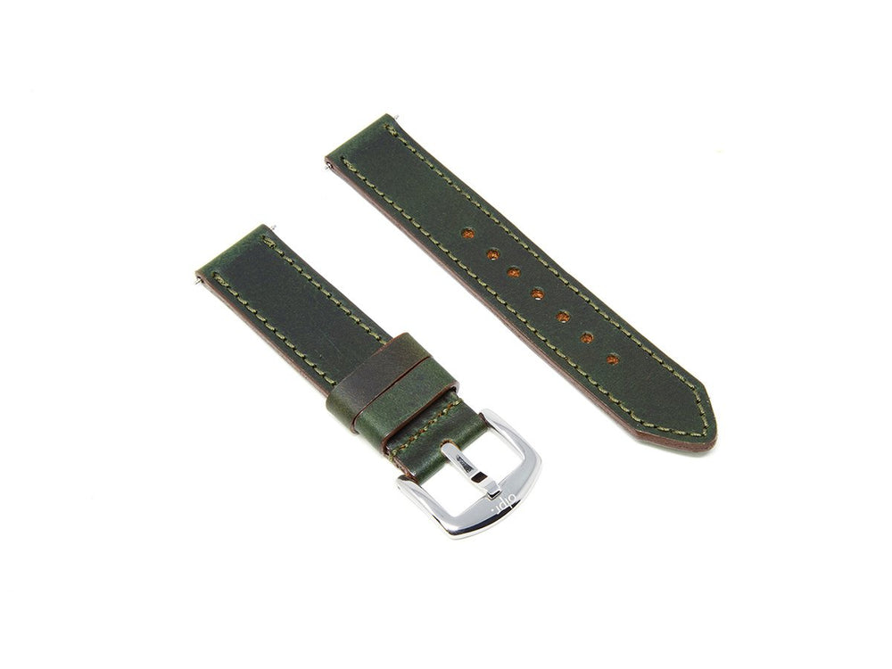 Milwaukee Leather Watch Band - Green Moss Watch Strap - olpr.