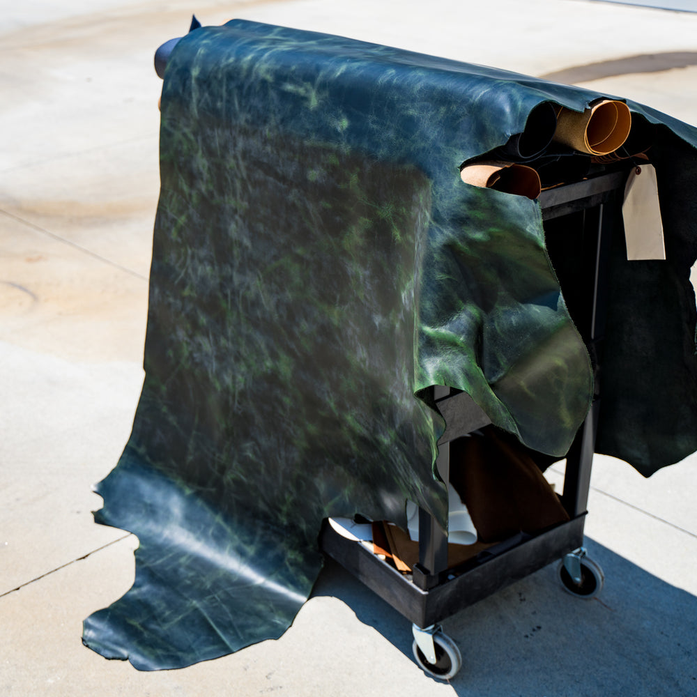 
                      
                        Milwaukee Leather Hide - Green Moss Leather Hide - olpr.
                      
                    