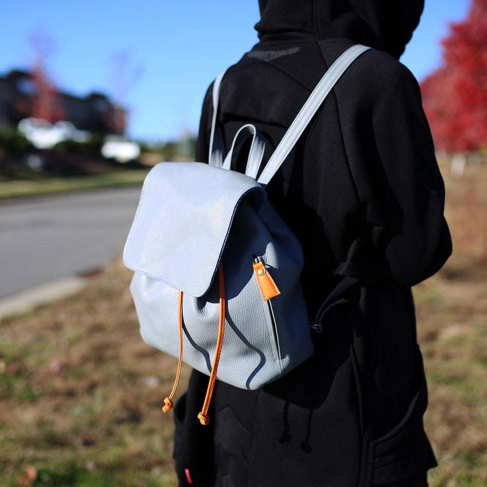 
                      
                        Leather Vinka Backpack - Grey Luggage & Bags - olpr.
                      
                    
