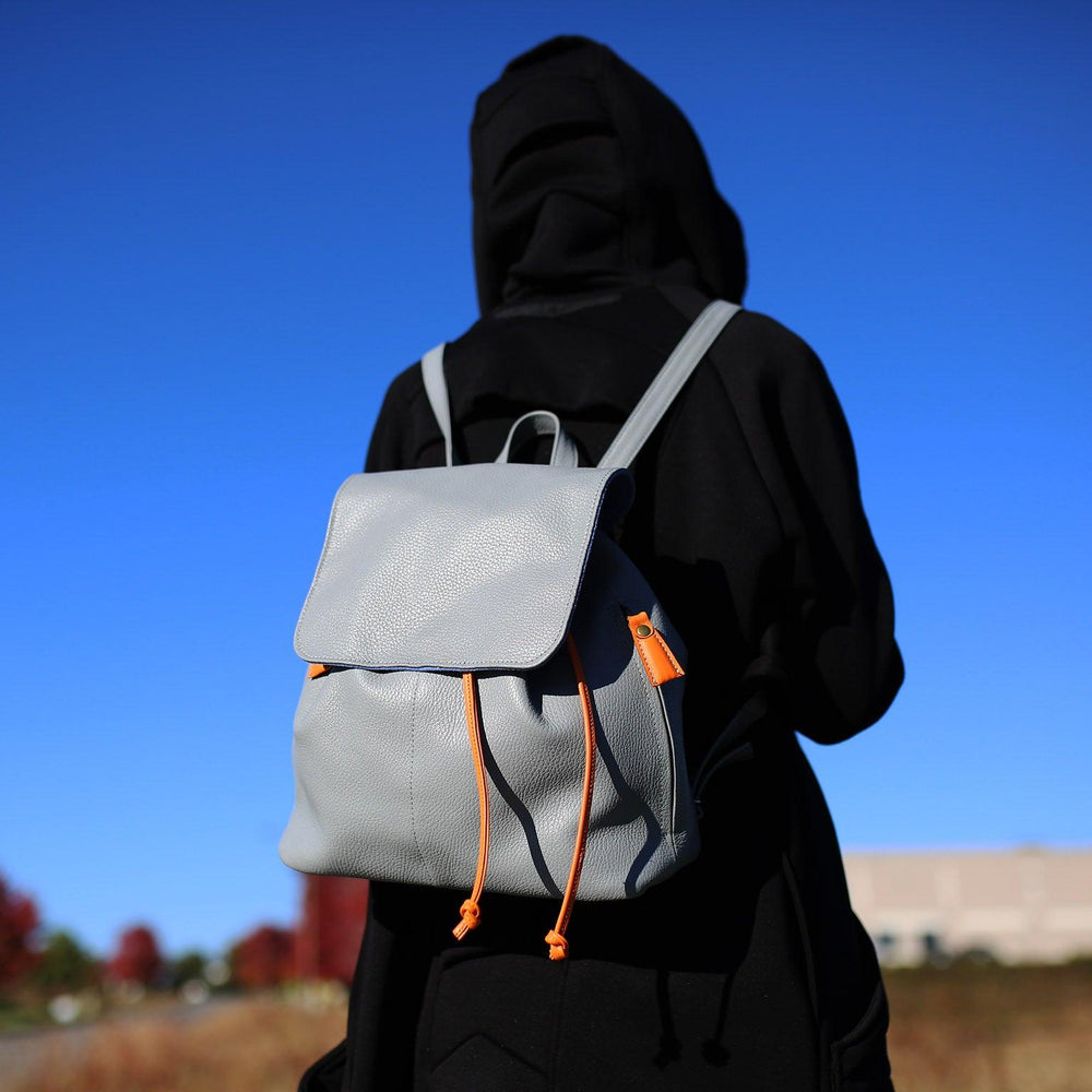 
                      
                        Leather Vinka Backpack - Grey Luggage & Bags - olpr.
                      
                    