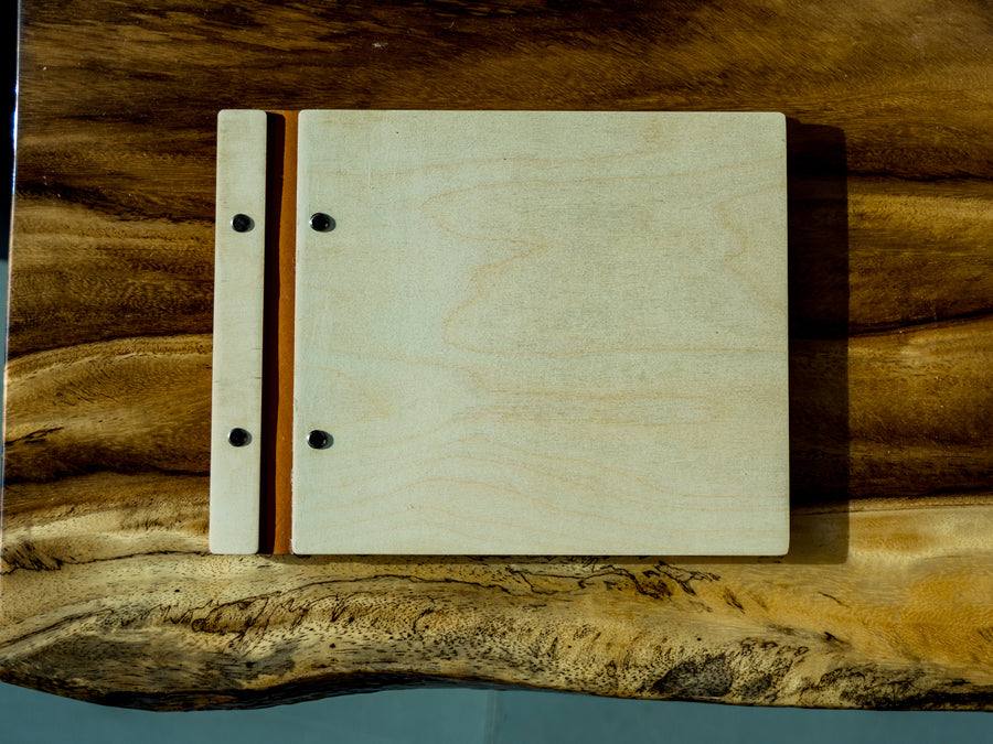 Wooden Menu Book - Horizontal Menu Cover - olpr.