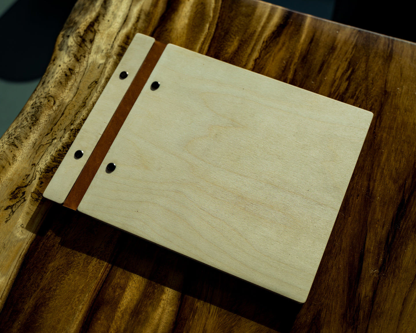 Wooden Menu Book - Horizontal Menu Cover - olpr.