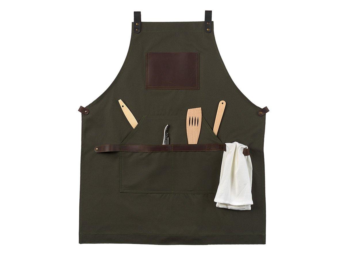 Artist Apron for Painting - Universal Work Apron with Leather Back Straps  Cross Back Design with Pockets Apron for Gardening, Art, Kitchen, for Men