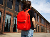 Italian Leather Backpack City - Red Backpack - olpr.