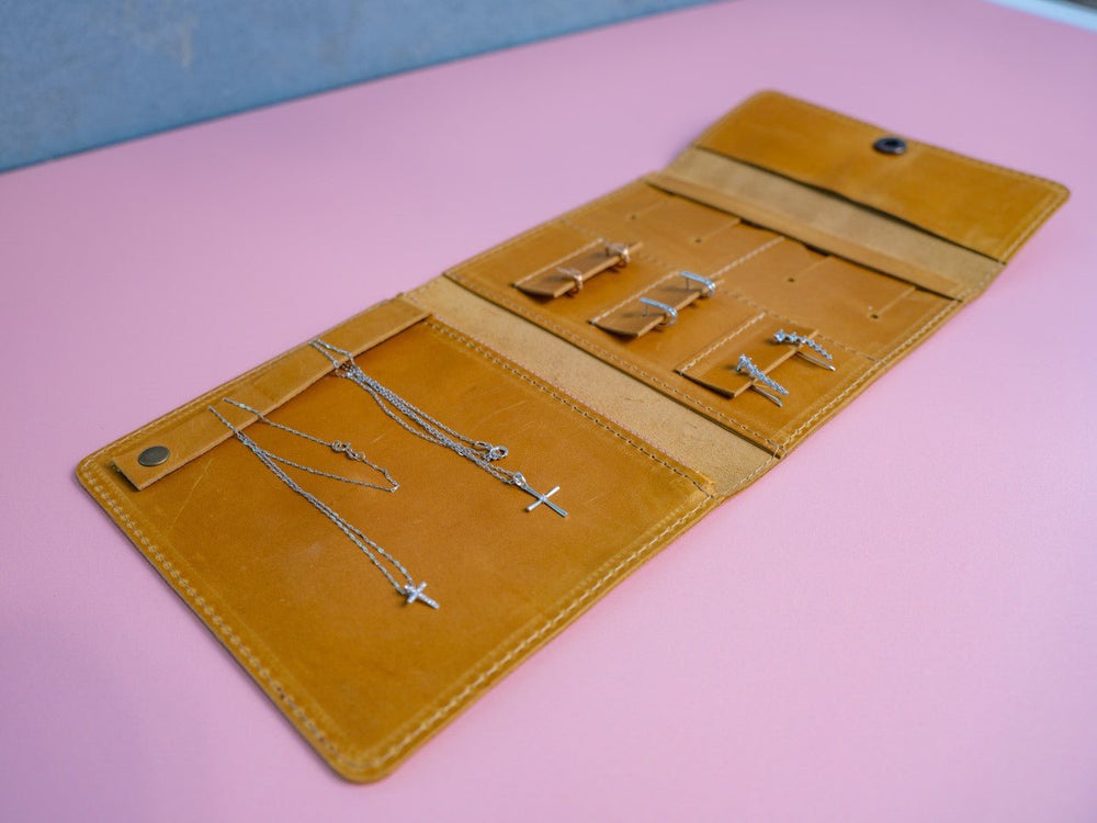 
                      
                        Handmade Leather Jewelry Case - Wheat
                      
                    