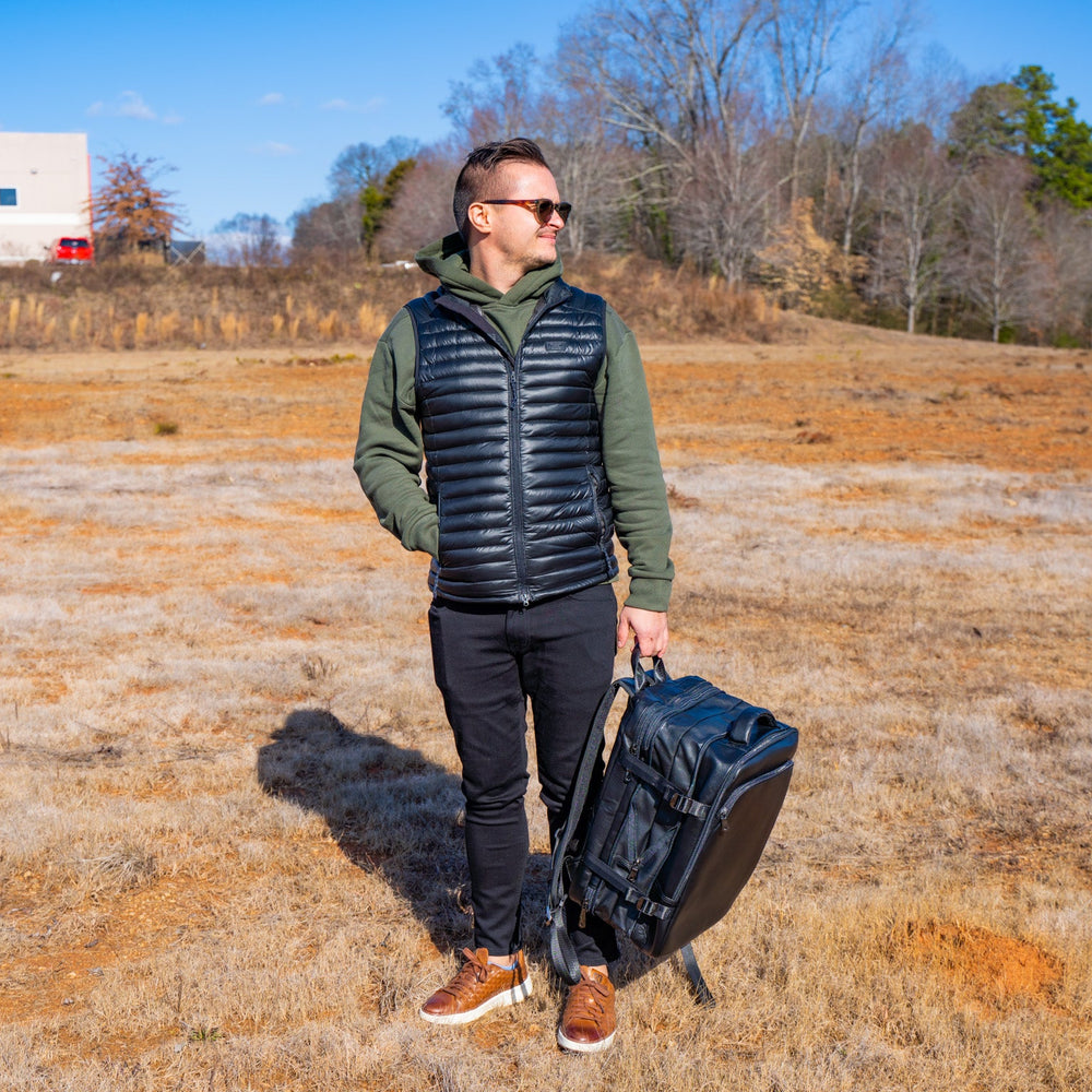 
                      
                        Genuine Leather Travel Jet Backpack - Black Backpack - olpr.
                      
                    