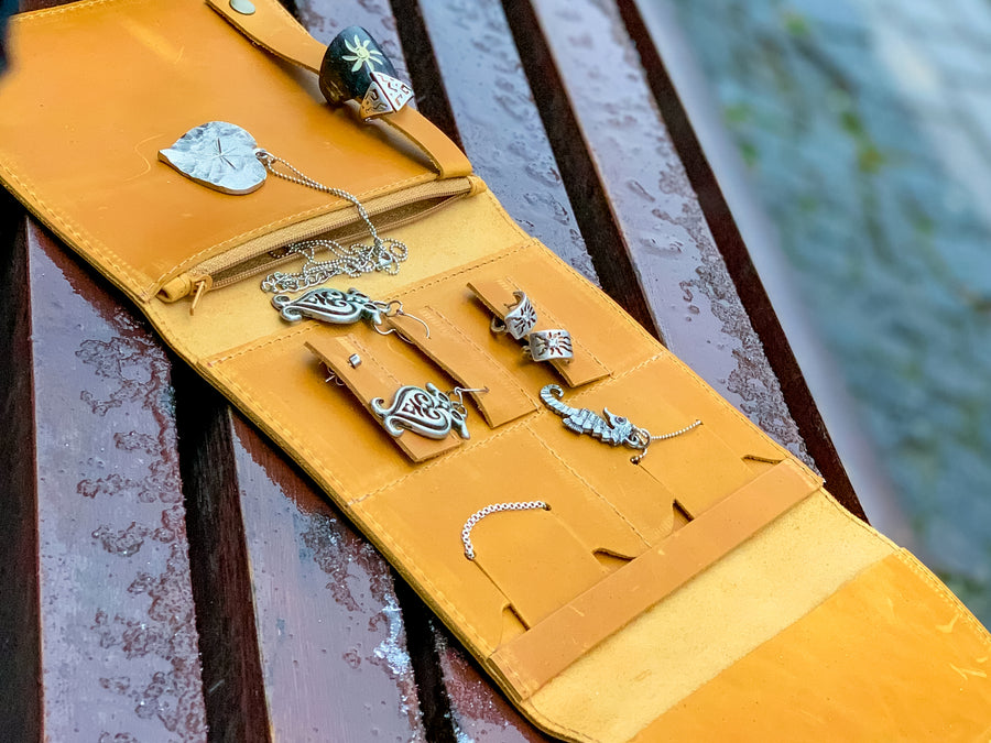 Handmade Leather Jewelry Case Jewelry Organizer - olpr.