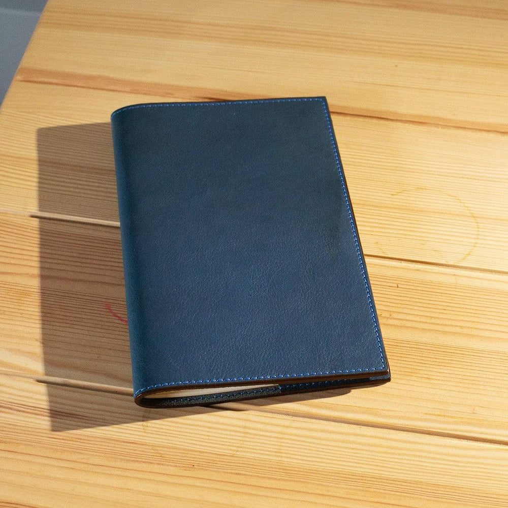 
                      
                        Large Italian Leather Refillable Notebook - Blue Notebook - olpr.
                      
                    