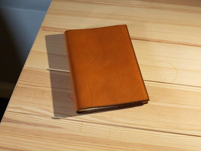 Large Italian Leather Refillable Notebook - Brown Notebook - olpr.
