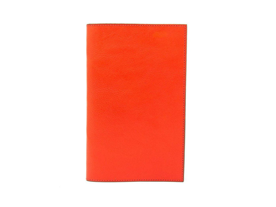 Large Italian Leather Refillable Notebook - Red Notebook - olpr.