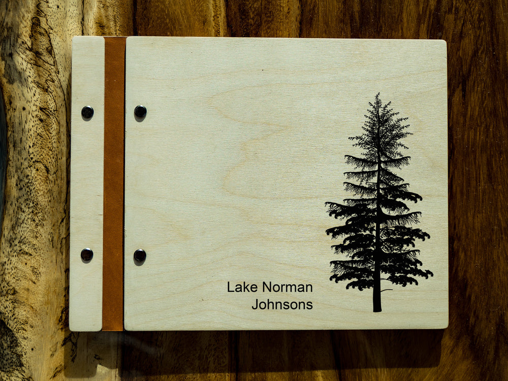 Personalized Wooden Lakehouse Guest Book Guest Book - olpr.