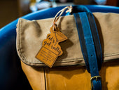 Milwaukee Leather Luggage Tag Salty - Natural Travel Tag - olpr.