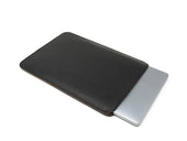 Vertical Leather Macbook Sleeve With Wool Lining - Black Pro & Air Case - olpr.