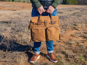 Canvas and Leather Briefcase Marty - Camel Briefcase - olpr.