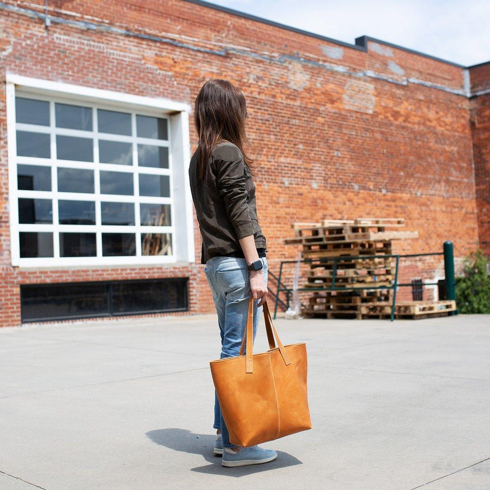 
                      
                        Leather Tote Bag Jess - Natural Women Bag - olpr.
                      
                    