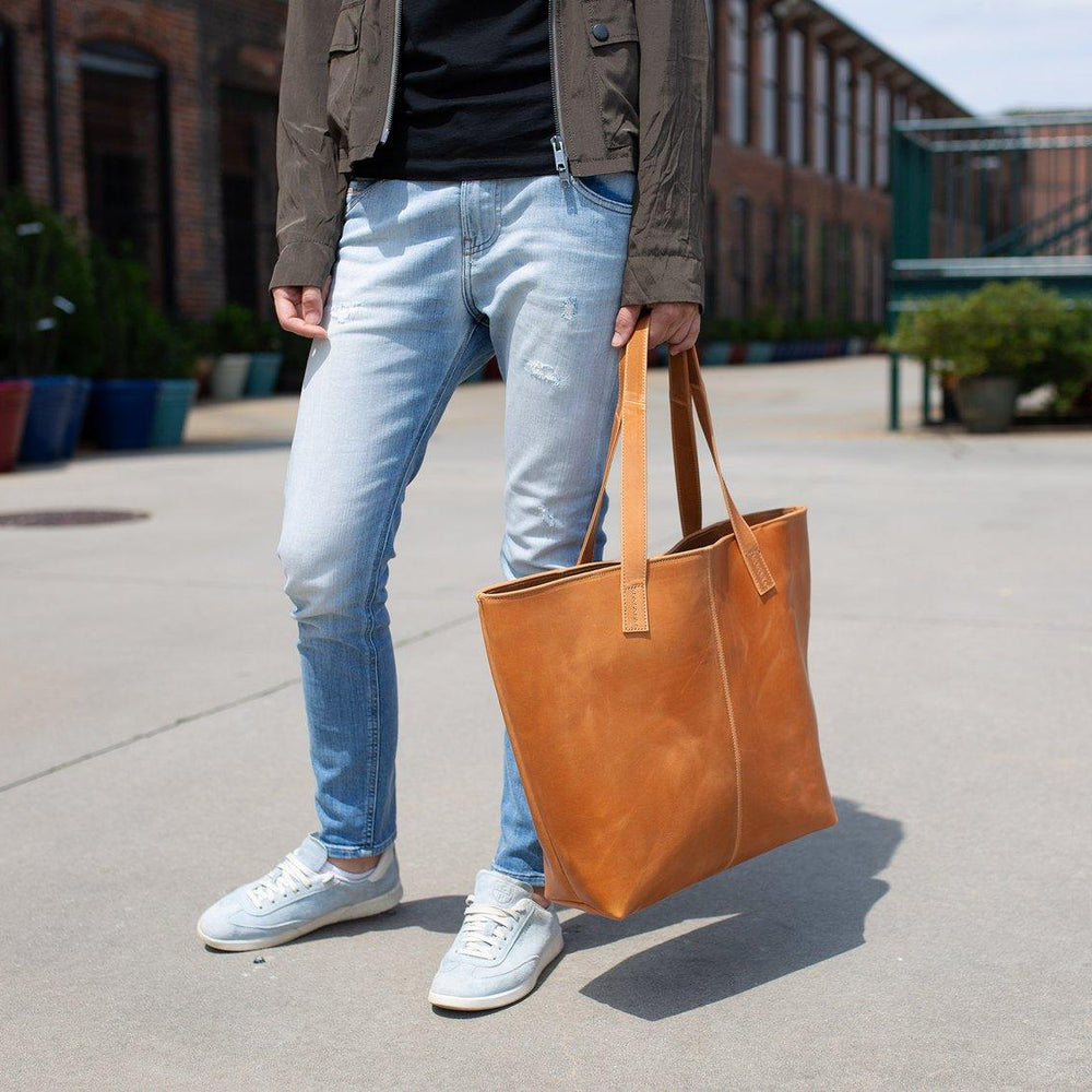 
                      
                        Leather Tote Bag Jess - Natural Women Bag - olpr.
                      
                    
