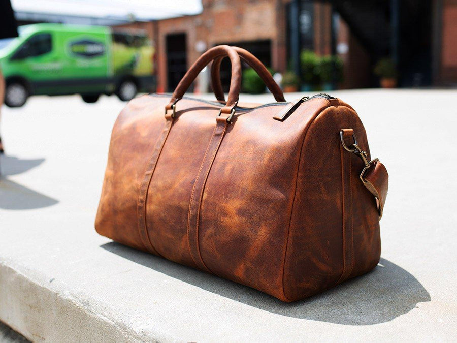 Duffel Travel Bag Cowhide Cute Duffel Bag Weekender Bag 