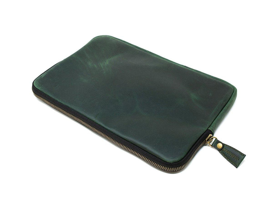 Milwaukee Leather Macbook Case - Green Macbook Case - olpr.