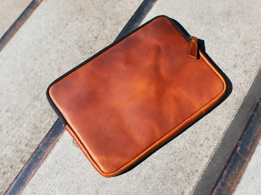 Milwaukee Leather Macbook Case - Tan Macbook Case - olpr.