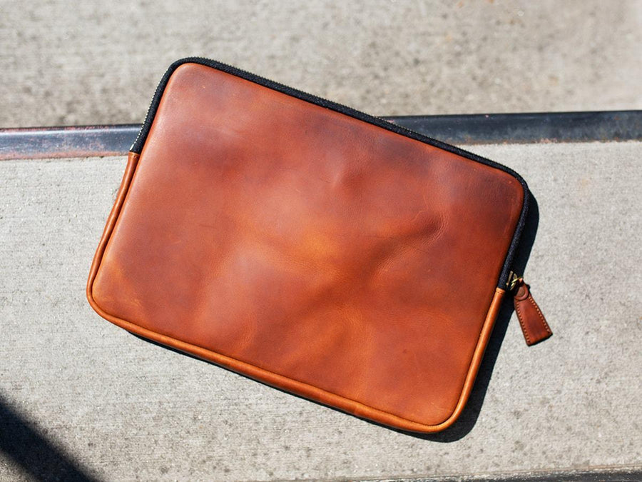 Milwaukee Leather Macbook Case - Tan Macbook Case - olpr.