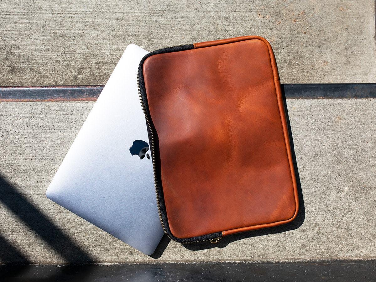 Milwaukee Leather Macbook Case - Tan Macbook Case - olpr.