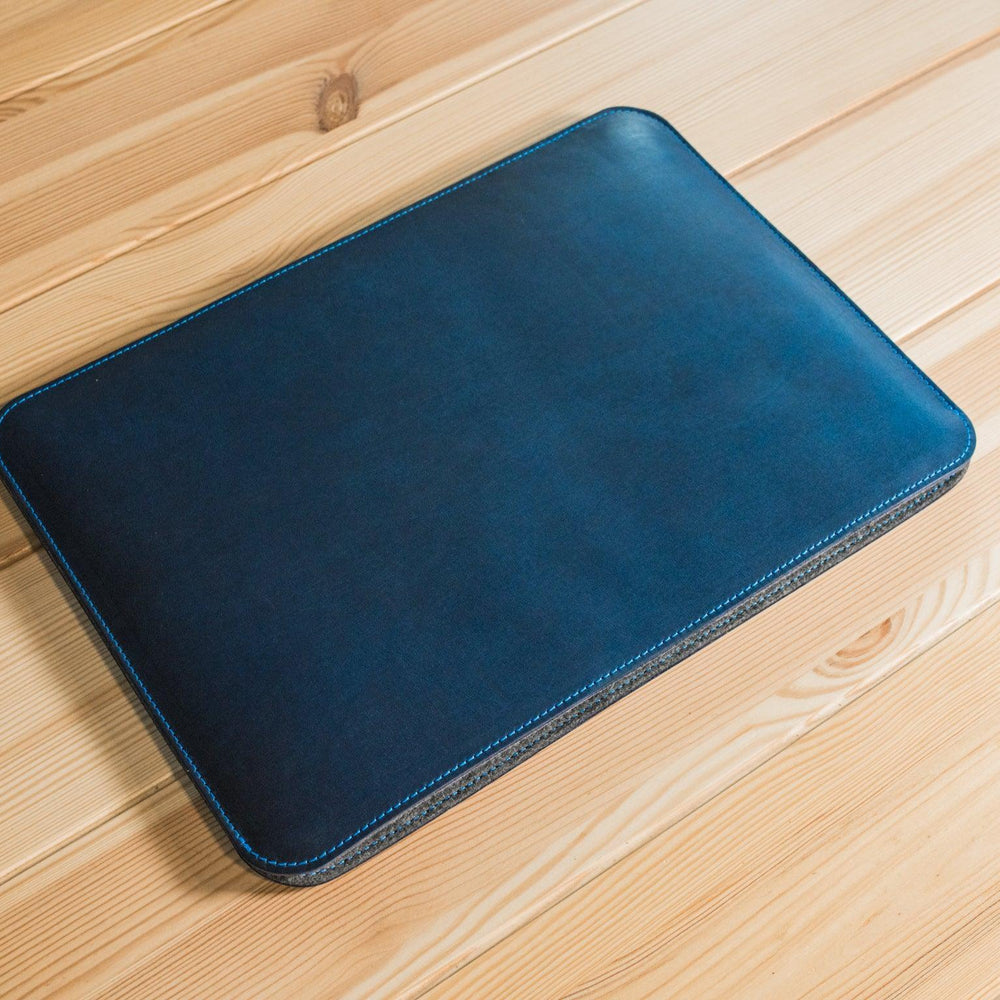 
                      
                        Italian Leather Macbook Sleeve - Blue Pro & Air Case - olpr.
                      
                    