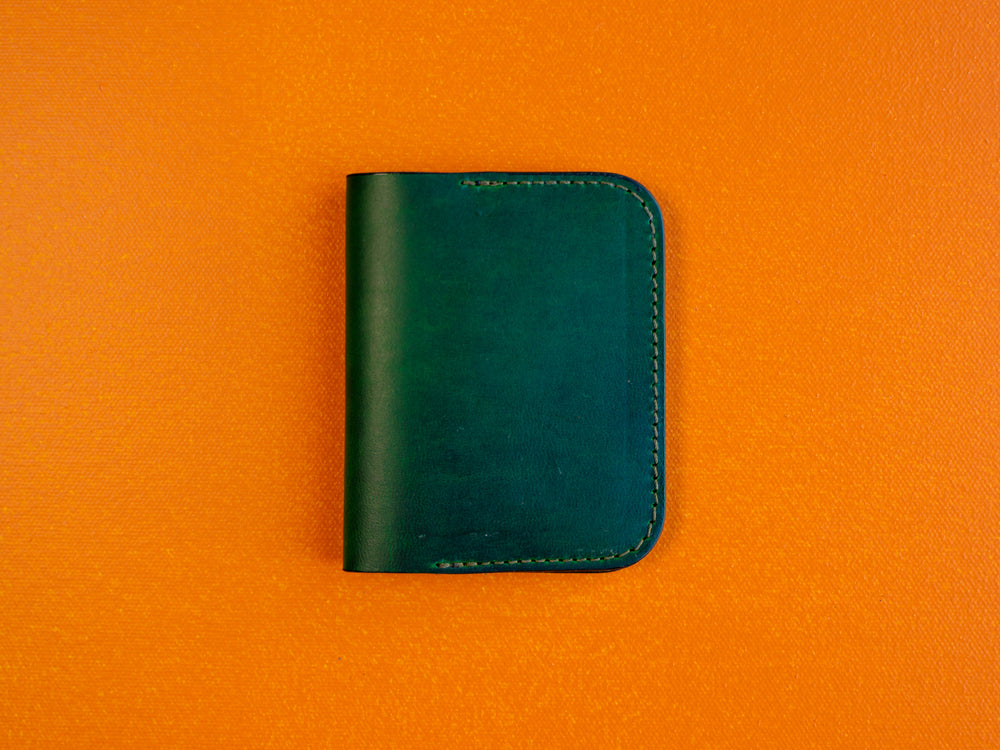 Horween Leather Bifold Minimal 2.0 Wallet - Emerald Green Wallet - olpr.