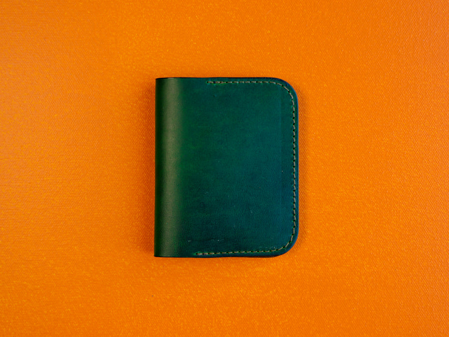 Horween Leather Bifold Minimal 2.0 Wallet - Emerald Green Wallet - olpr.