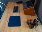 Leather Mouse Pad - Navy Desk Pad - olpr.