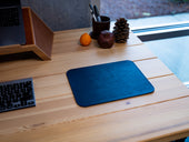 Handmade Leather Mouse Pad in Navy