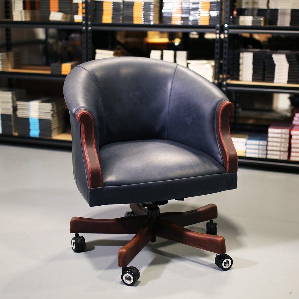 
                      
                        Leather Swivel Lounge Chair - Navy Chair - olpr.
                      
                    