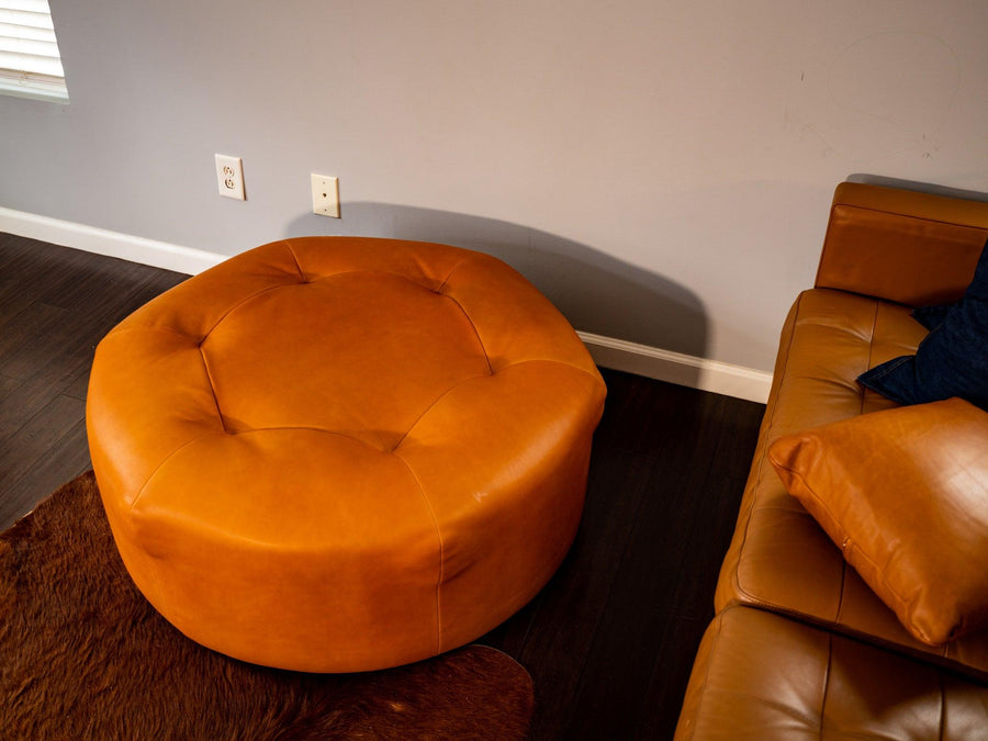 Milwaukee Leather Ottoman Chair - Natural Chairs - olpr.