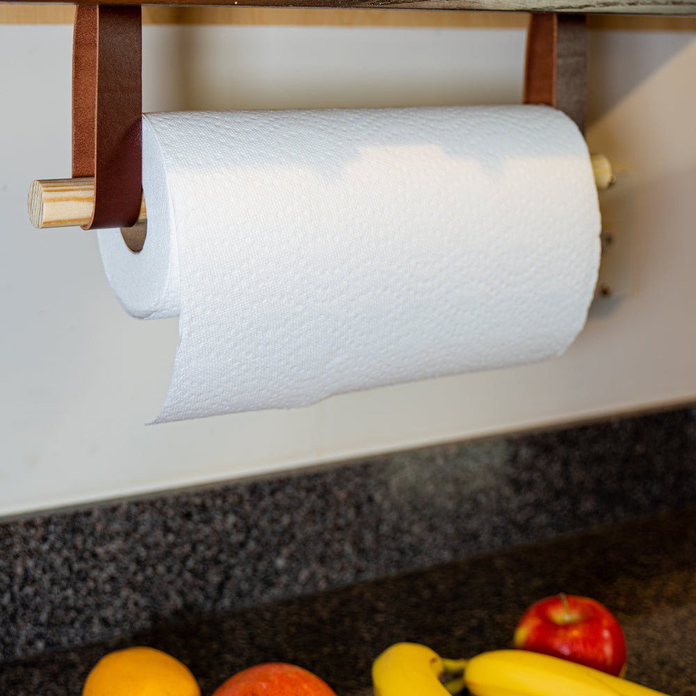 Milwaukee Leather Paper Towel Holder - Chestnut Paper Towel Holders & Dispensers - olpr.