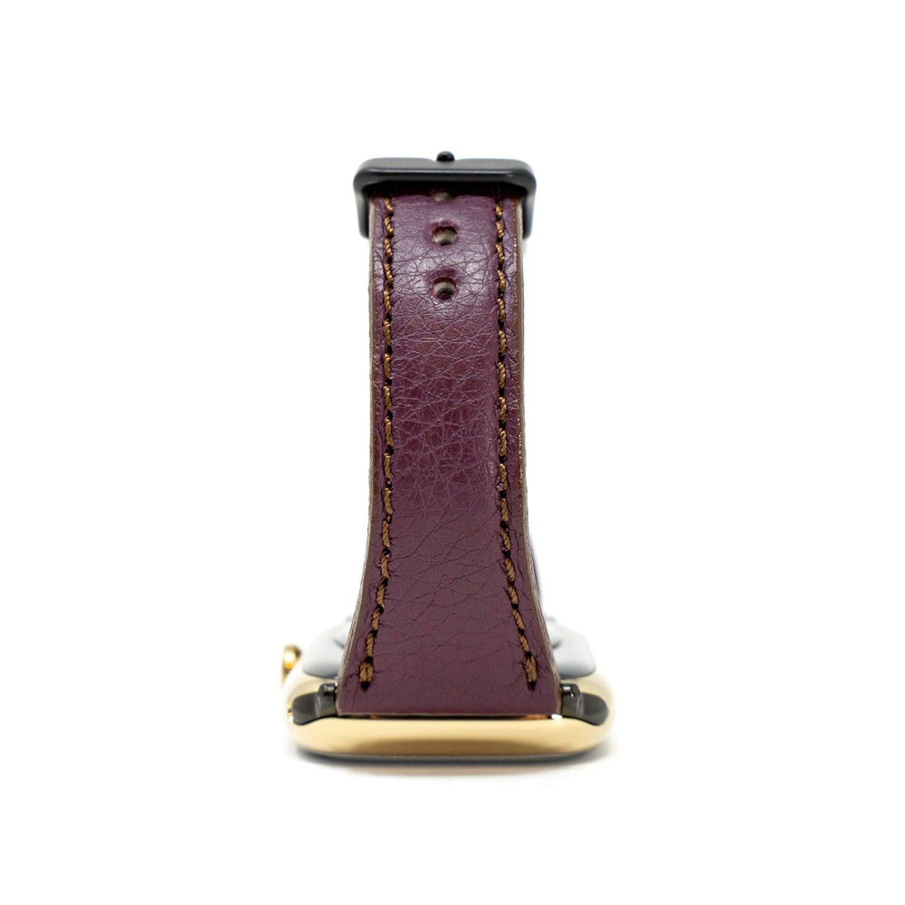 
                      
                        Petite Single Italian Leather Apple Watch Band - Plum iWatch Strap - olpr.
                      
                    