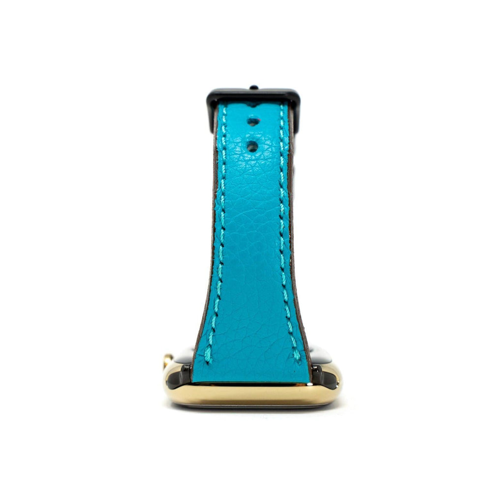 
                      
                        Petite Single Italian Leather Apple Watch Band - Turquoise iWatch Strap - olpr.
                      
                    