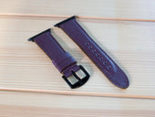 Italian Leather Apple Watch Band - Plum iWatch Strap - olpr.