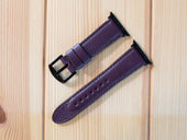 Italian Leather Apple Watch Band - Plum iWatch Strap - olpr.