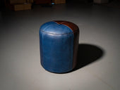 Milwaukee Leather Feet Chair - Navy/Chestnut Floor Chairs - olpr.