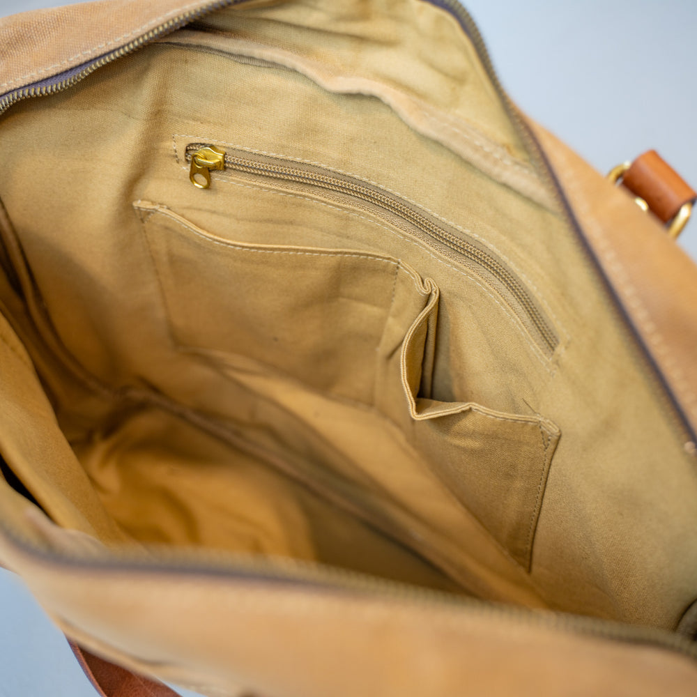 
                      
                        Waxed Canvas Briefcase Randy - Black
                      
                    