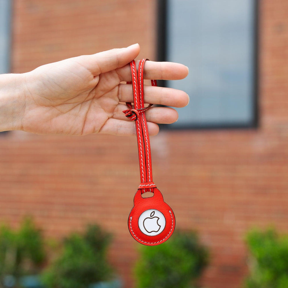 Italian Leather AirTag Bag Charm AirTag - olpr.