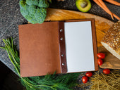 MEXICAN LEATHER SIMPLE MENU COVER - Chestnut Menu Cover - olpr.