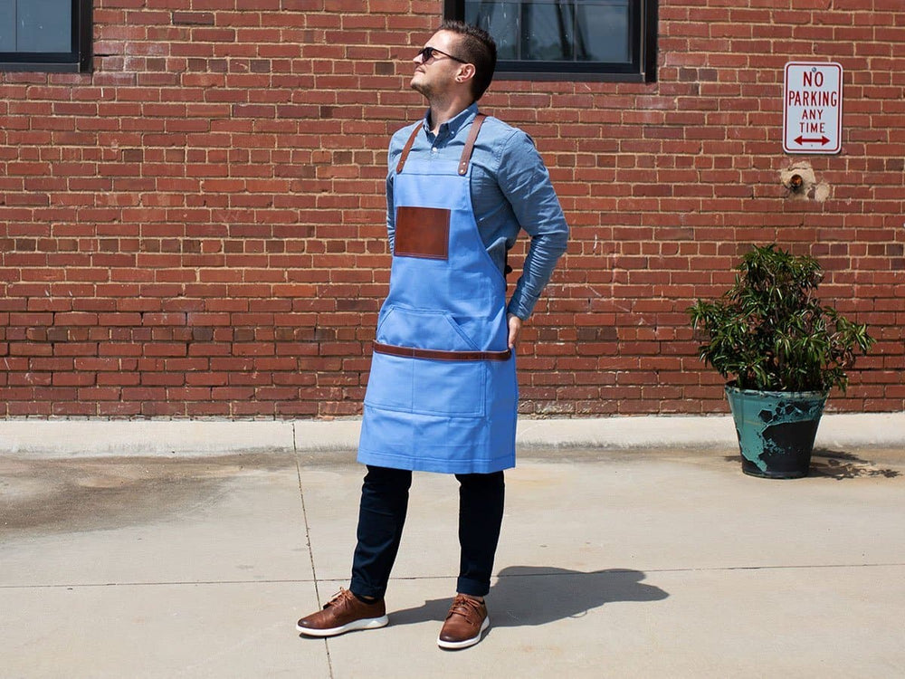 Custom Made Apron - Sky Blue Custom Made Apron - Sky Blue
